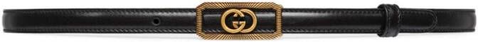 Gucci Gespriem met GG-logo Zwart