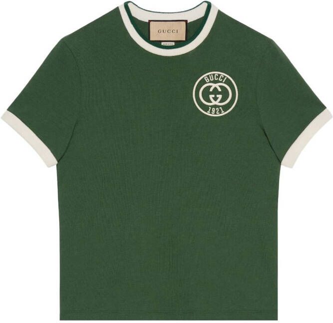 Gucci T-shirt met GG logo Groen