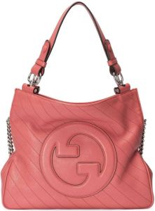 Gucci Interlocking G leather shoulder bag Roze