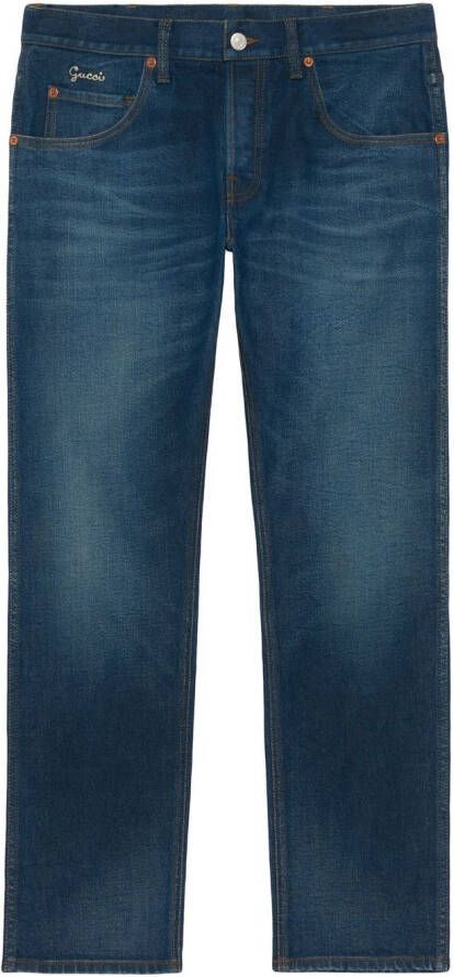 Gucci Jeans met toelopende pijpen Blauw