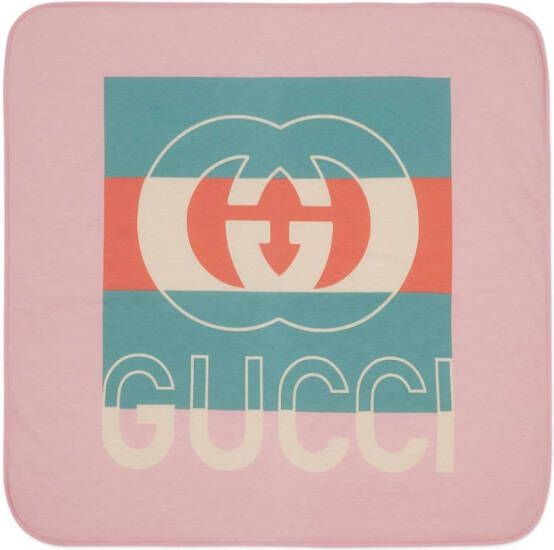 Gucci Kids Deken met logoprint Roze