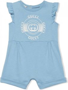 Gucci Kids Babypakje met logoprint Blauw