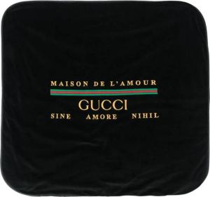 Gucci Kids Deken met logo Zwart
