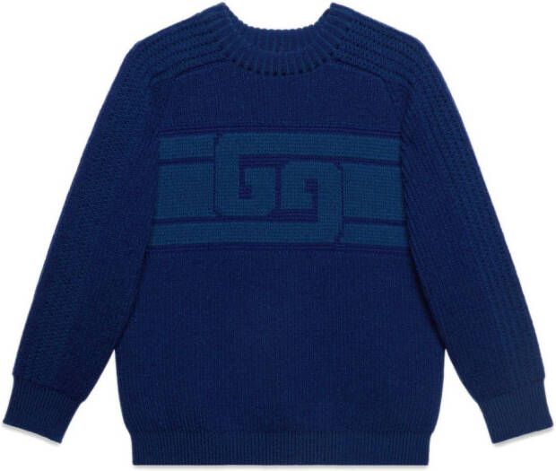 Gucci Kids Wollen sweater Blauw