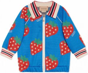 Gucci Kids Gebreid shirtjack Blauw