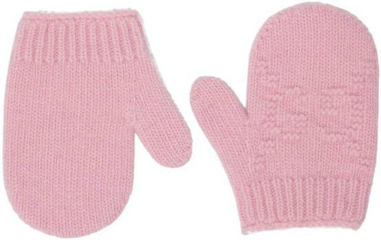 Gucci Kids Gebreide handschoenen Roze