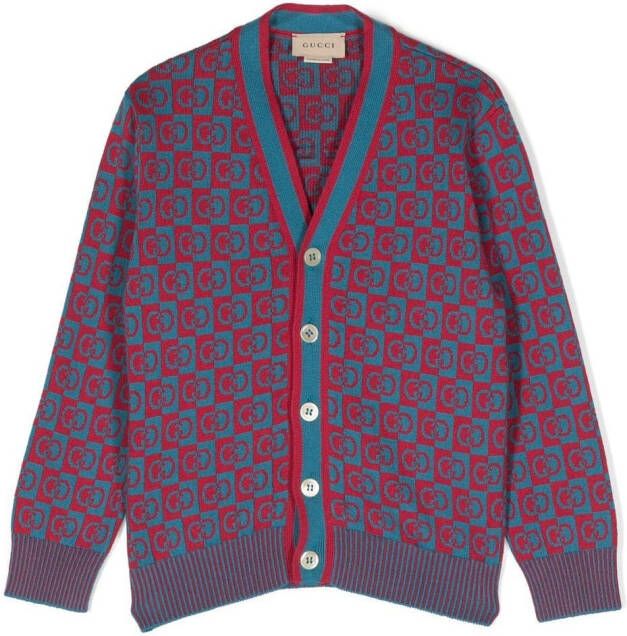 Gucci Kids Button-up vest Blauw