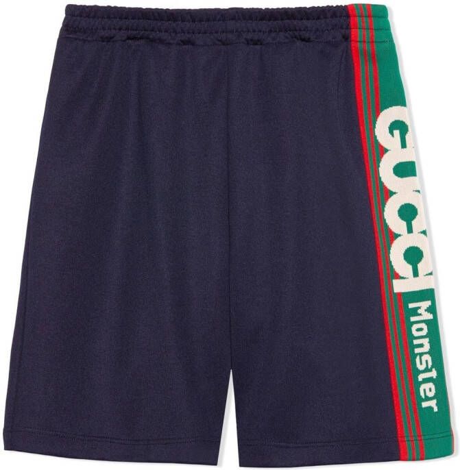 Gucci Kids Jersey shorts Blauw