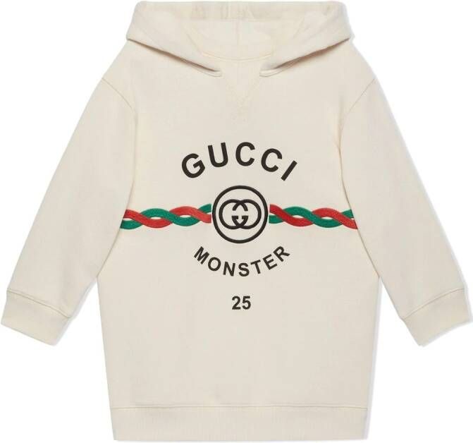 Gucci Kids Hoodie met geborduurd logo Wit