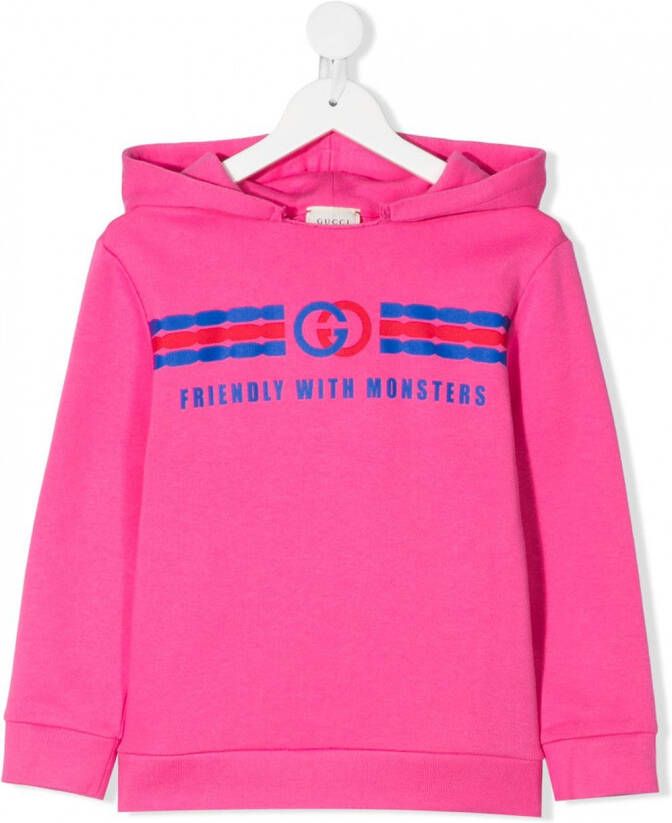 Gucci Kids Hoodie met GG logo Roze