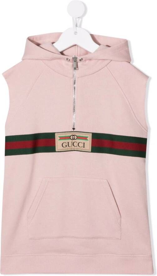 Gucci Kids Hoodie met logo Roze