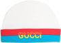 Gucci Kids Muts met logo intarsia Wit - Thumbnail 1