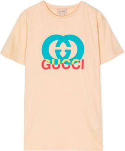 Gucci Kids T-shirt met GG logo Groen