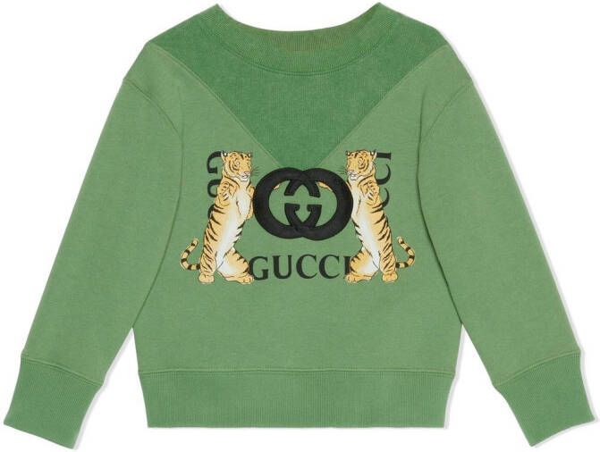 Gucci Kids Sweater met GG-logo Groen