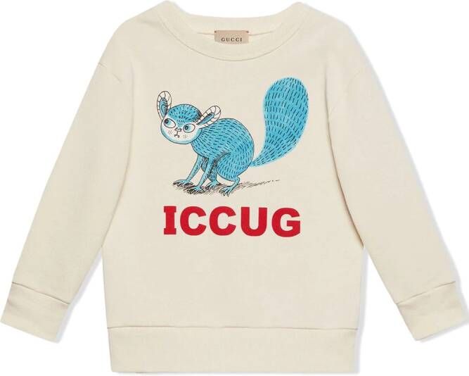Gucci Kids Katoenen sweater Wit