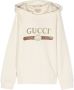 Gucci Kids Hoodie met logoprint Beige - Thumbnail 1