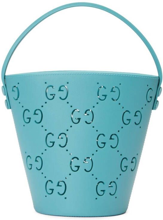 Gucci Kids GG Supreme bucket-tas Blauw