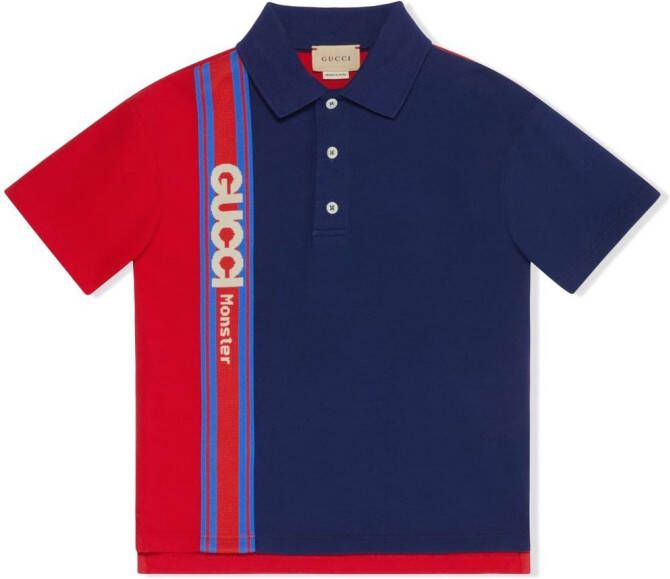 Gucci Kids Poloshirt met logoband Rood