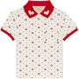 Gucci Kids Poloshirt met logoprint Wit - Thumbnail 1