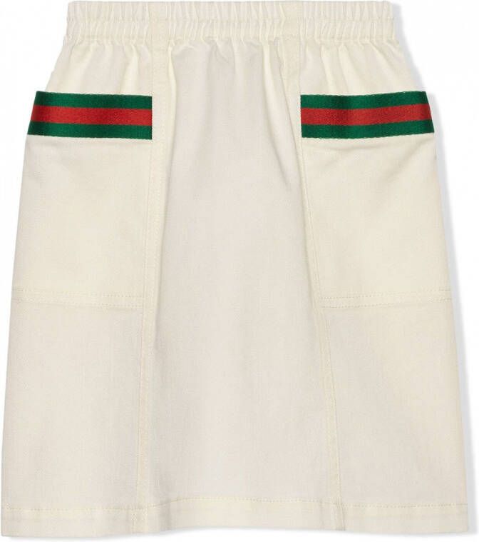 Gucci Kids Rok met webdetail Wit