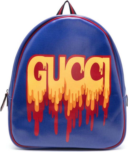 Gucci Kids Rugzak van imitatieleer Blauw