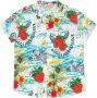 Gucci Kids Shirt met aardbeiprint Blauw - Thumbnail 1
