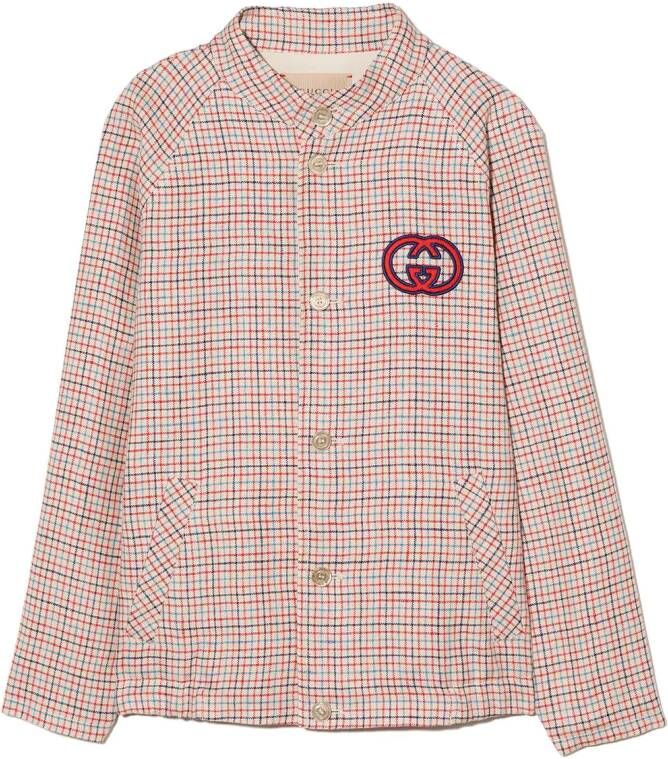 Gucci Kids Shirtjack met logopatch Rood