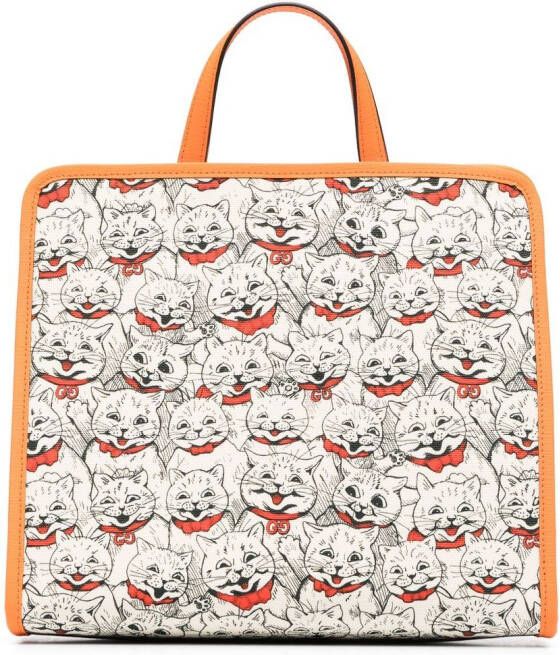 Gucci Kids Shopper met print Beige