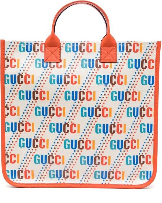 Gucci Kids Star shopper met logoprint Oranje