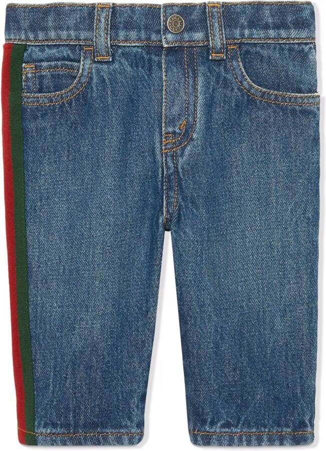 Gucci Kids Straight jeans Blauw