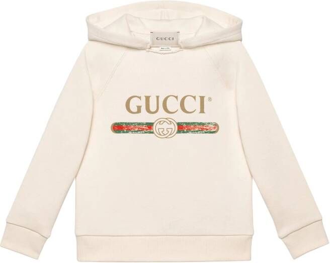 Gucci Kids Sweater met logo Beige