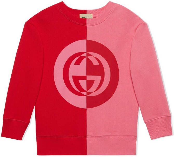 Gucci Kids Sweater met logo Roze