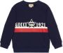Gucci Kids Katoenen sweater met GG-applicatie Blauw - Thumbnail 1