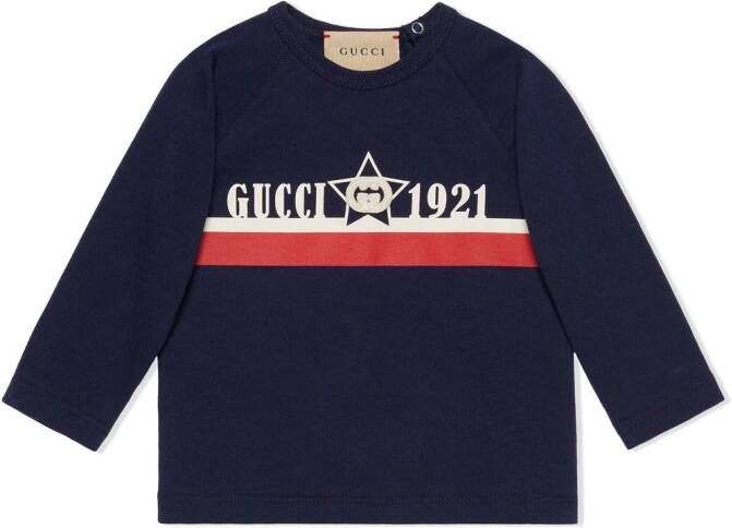 Gucci Kids Sweater met print Blauw