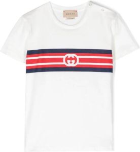 Gucci Kids T-shirt met GG-logo Wit