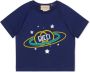 Gucci Kids T-shirt met logo Blauw - Thumbnail 1