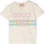Gucci Kids T-shirt met logoprint Beige - Thumbnail 1