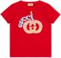 Gucci Kids T-shirt met logoprint Rood - Thumbnail 1