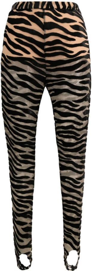 Gucci leopard-print leggings Zwart