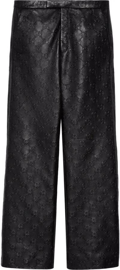 Gucci Leren broek Zwart