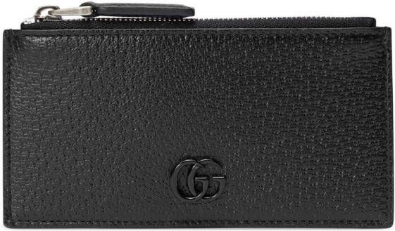 Gucci GG Marmont leren portemonnee met rits Zwart