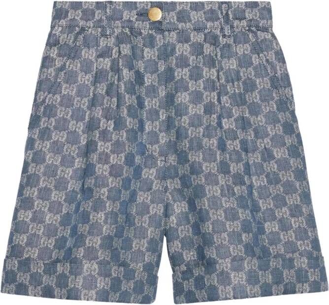 Gucci Linnen shorts Blauw