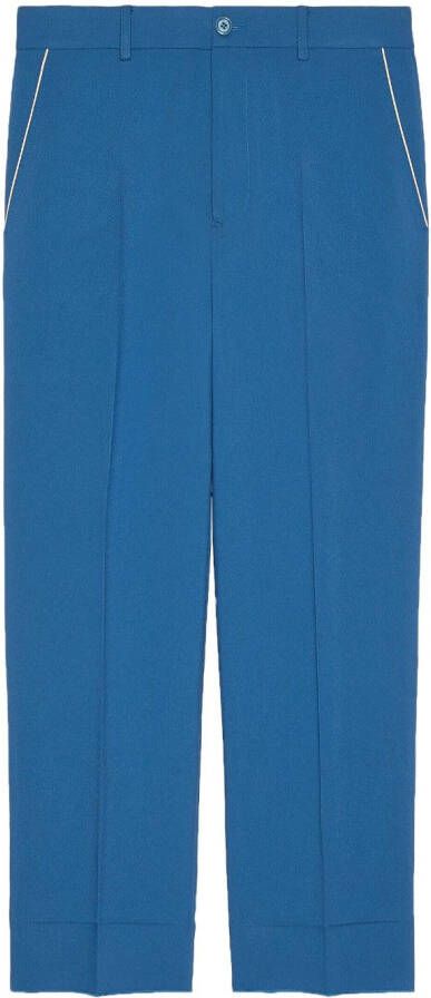 Gucci Pantalon met logopatch Blauw