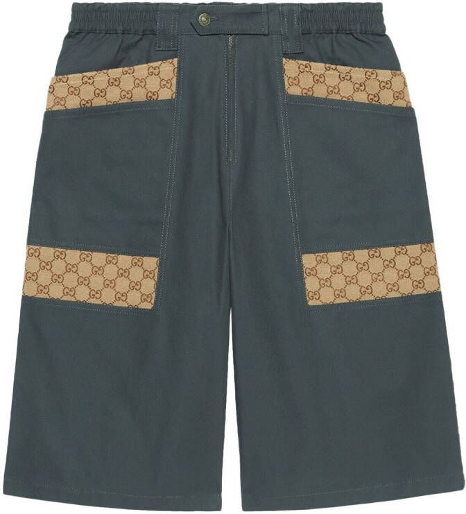 Gucci Bermuda shorts met logoprint Grijs