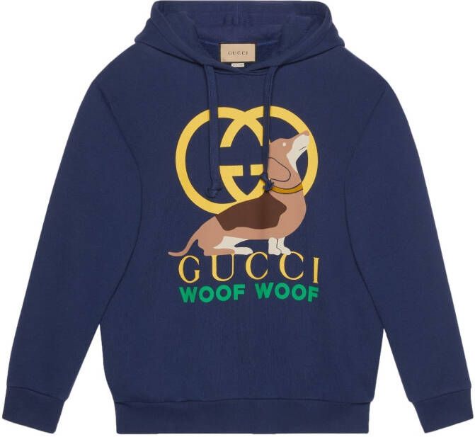 Gucci Hoodie met logoprint Blauw