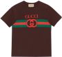 Gucci T-shirt met logoprint Bruin - Thumbnail 1