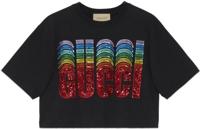 Gucci T-shirt met logoprint Zwart