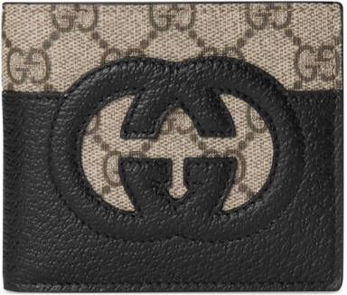 Gucci Portemonnee met logoprint Zwart