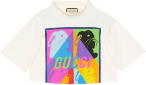 Gucci Cropped T-shirt Wit