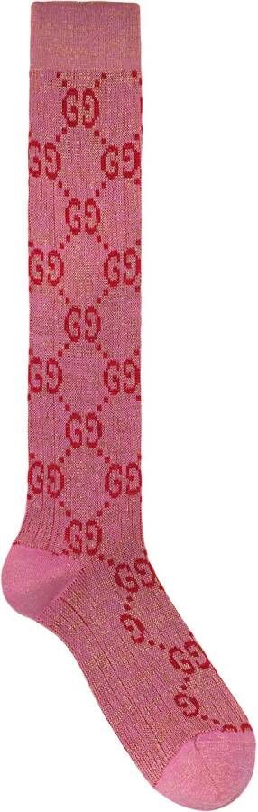 Gucci Lurex sokken met GG-logo Roze